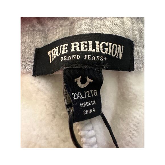 True Religion 600018 CRYSTAL HORSESHOE JOGGER Heather Gray SIze XXL New - Picture 5 of 5